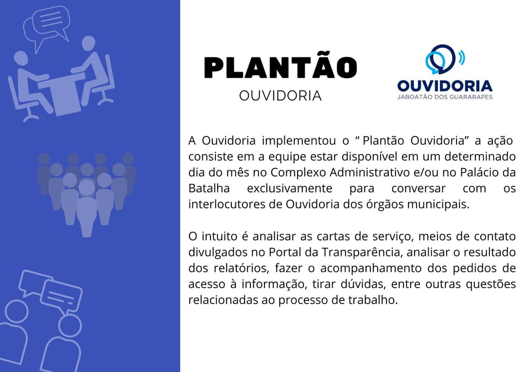PLANTÃO OUVIDORIA